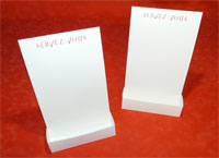 Support A4 avec impression sur la cuvette